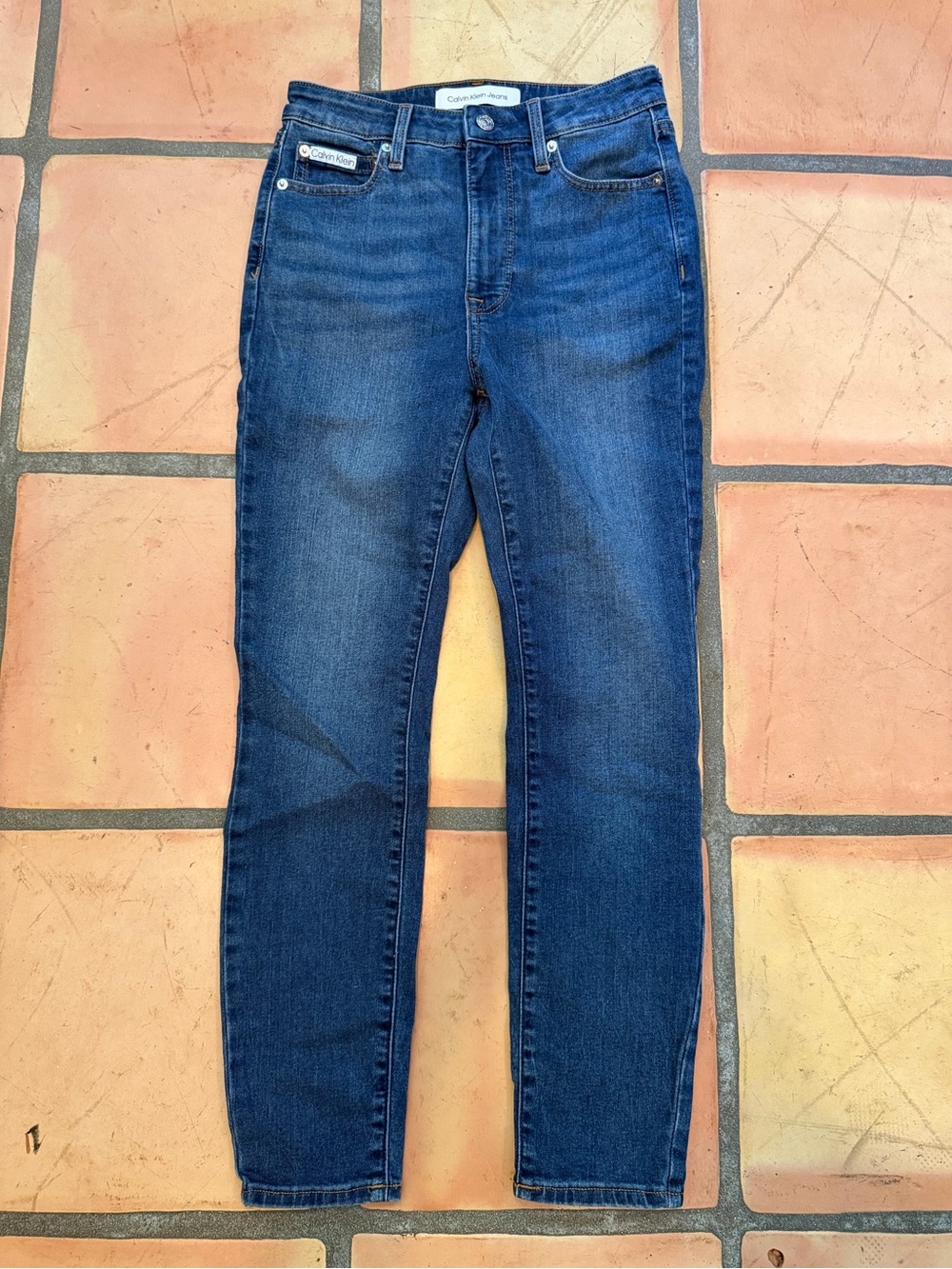 Calvin Klein Jeans Medium Blue Denim Zip-Fly Jeans